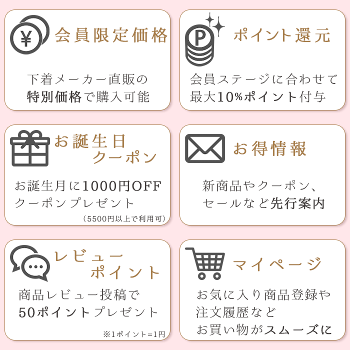 とってもお得なボディヒンツ会員特典